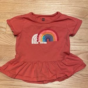 TEA Collection: peplum rainbow tshirt sz4